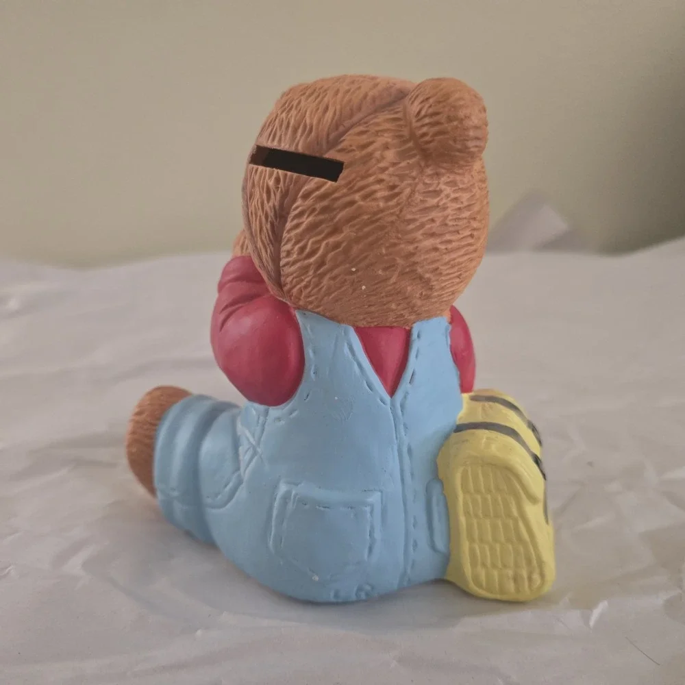 1987 Lucy & Me Fishing Bear Savings Bank, 